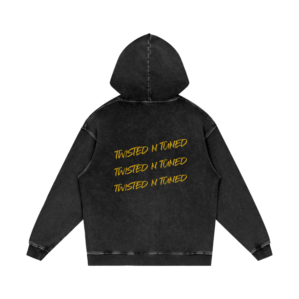 Snow Washed Loose Cotton Hoodie