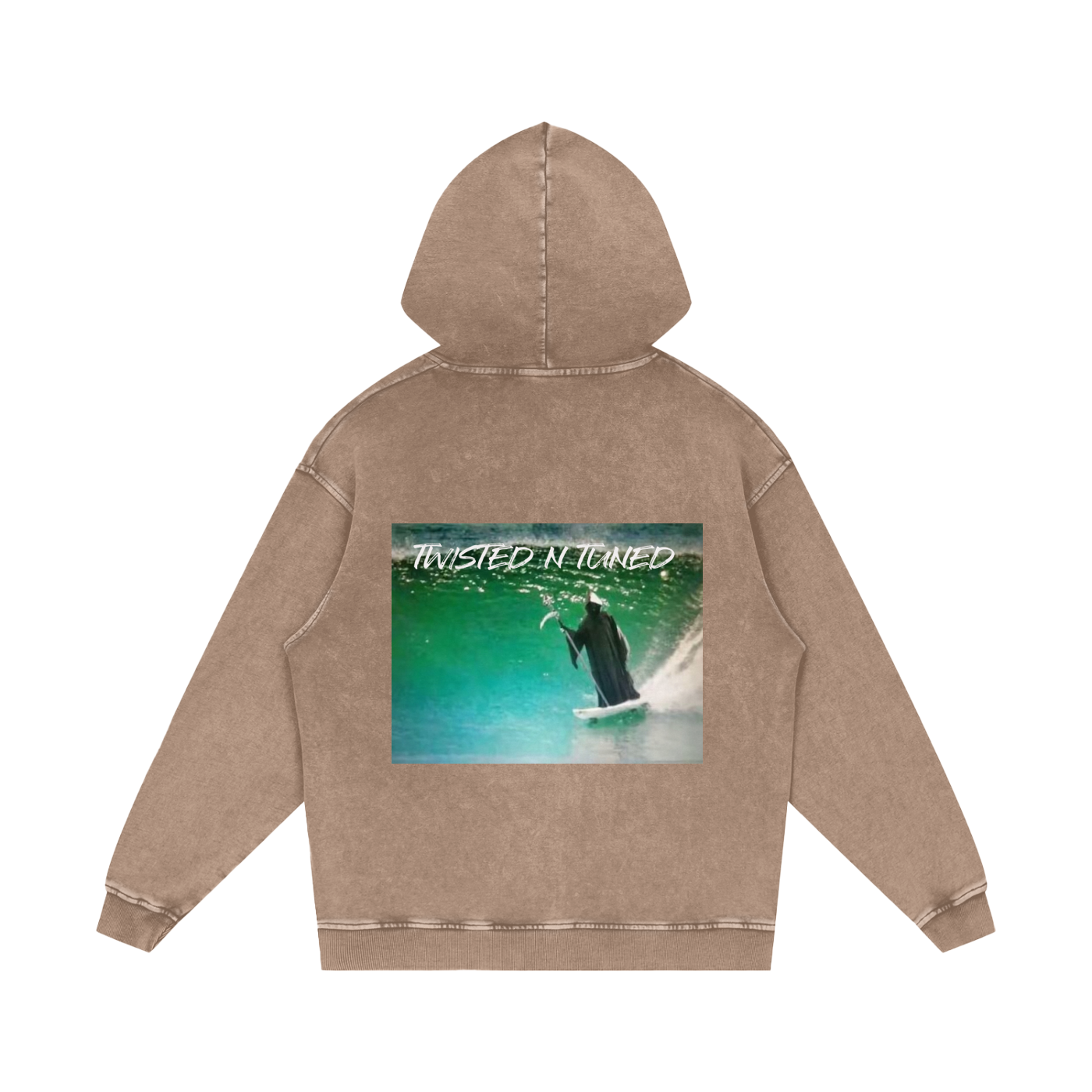 Snow Washed Loose Cotton Hoodie