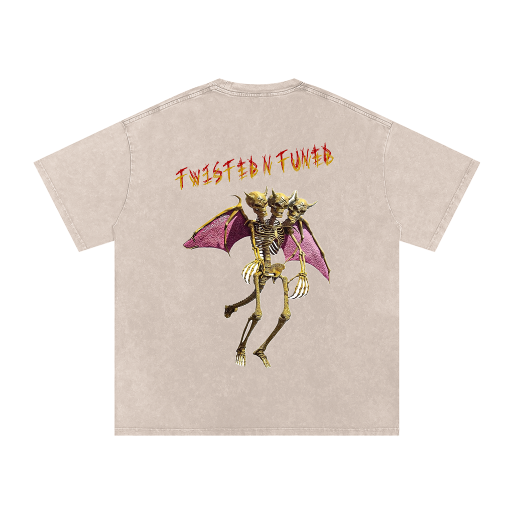 Snow Washed Oversized Cotton T-Shirt