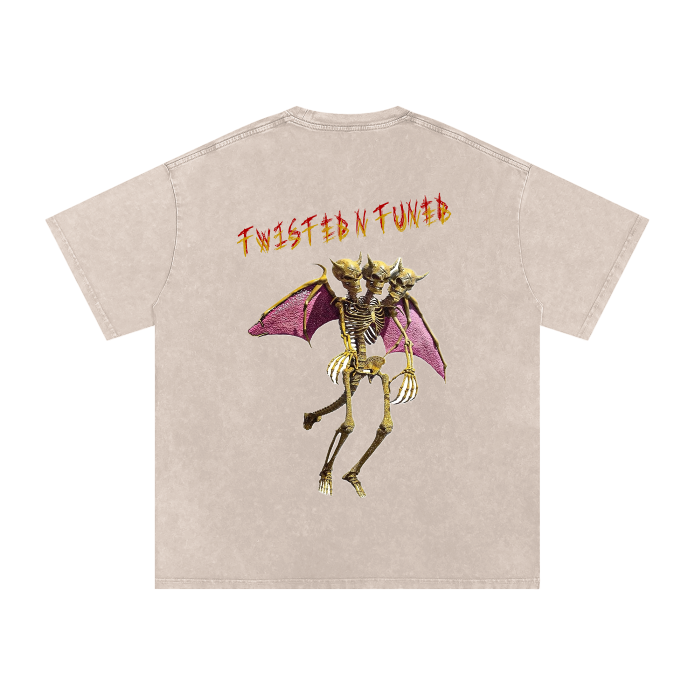 Snow Washed Oversized Cotton T-Shirt
