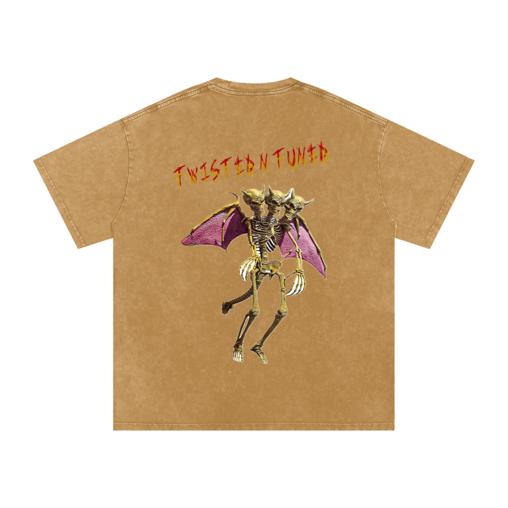 Snow Washed Oversized Cotton T-Shirt