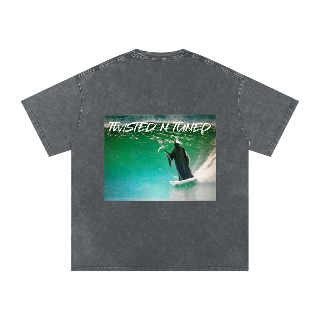Snow Washed Oversized Cotton T-Shirt