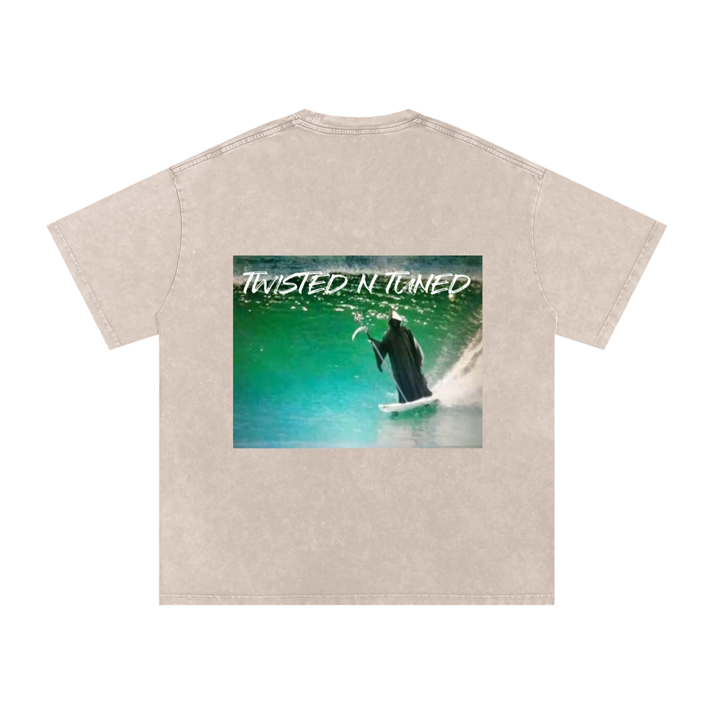 Snow Washed Oversized Cotton T-Shirt