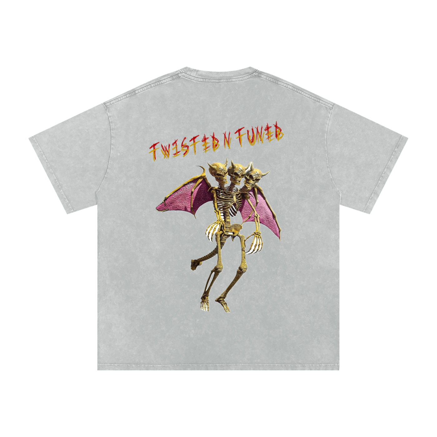 Snow Washed Oversized Cotton T-Shirt