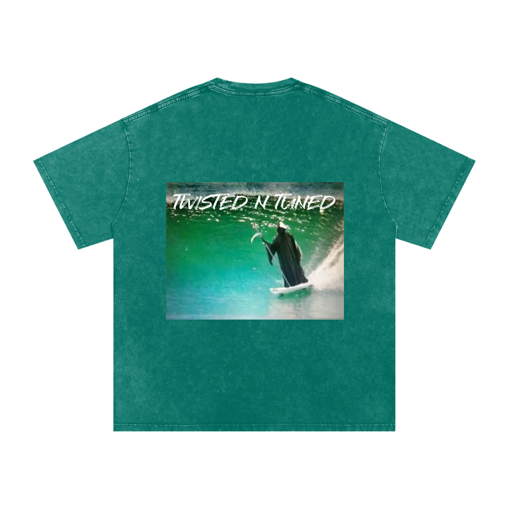Snow Washed Oversized Cotton T-Shirt