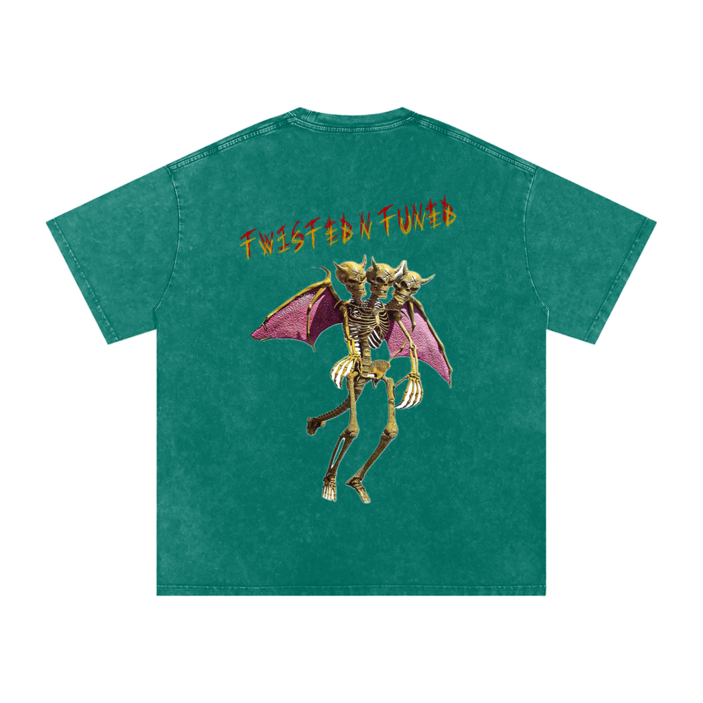 Snow Washed Oversized Cotton T-Shirt