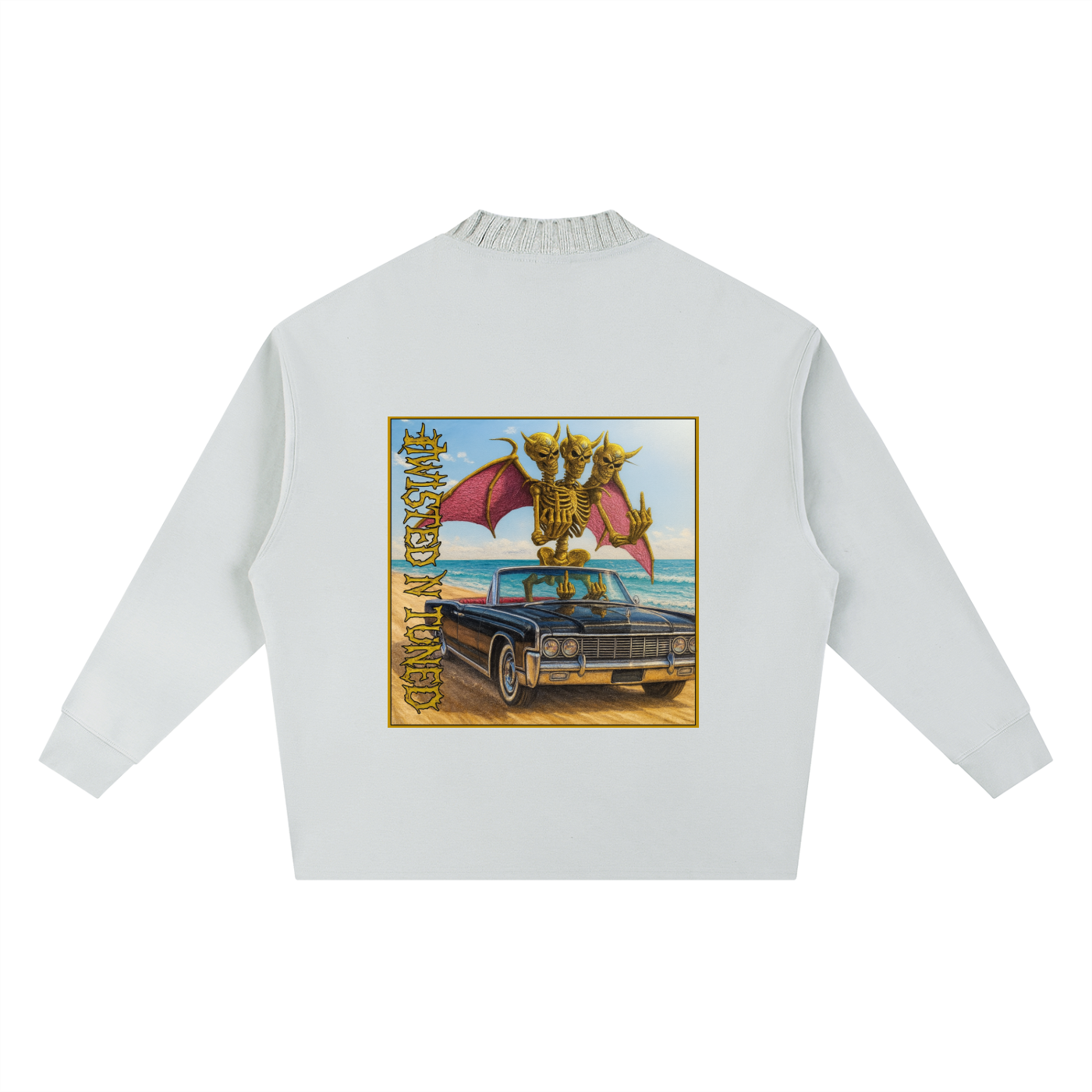 Knitted Round Neck Oversize Sweatshirt