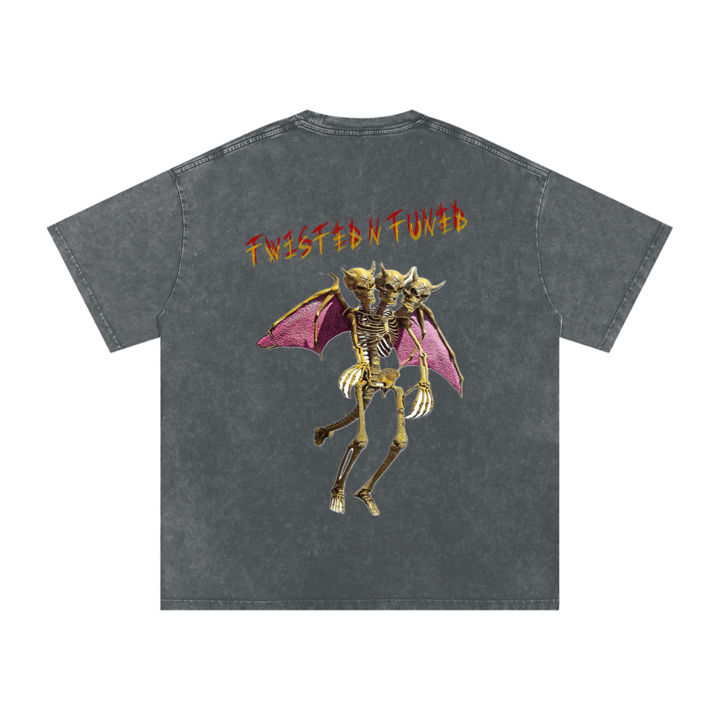 Snow Washed Oversized Cotton T-Shirt