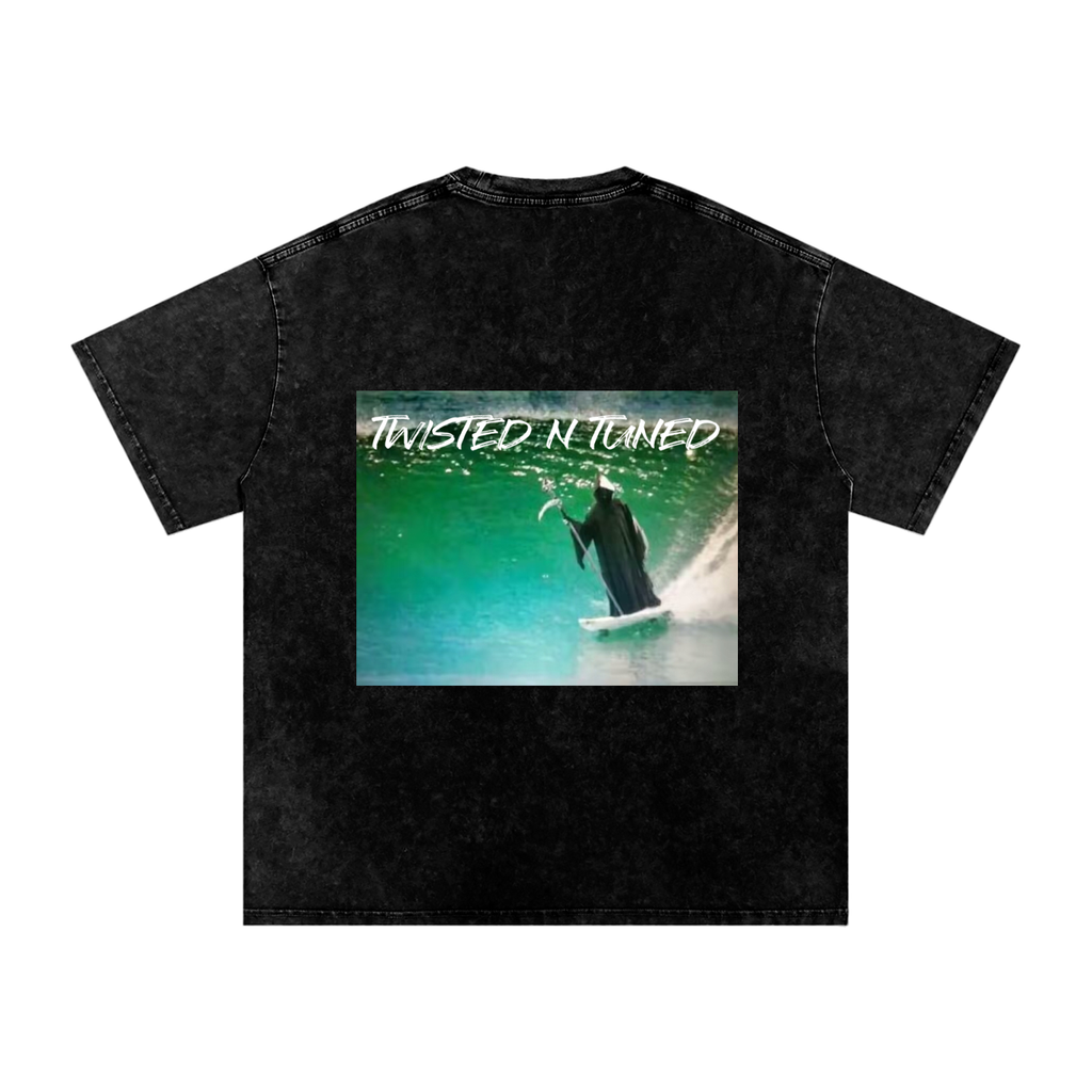 Snow Washed Oversized Cotton T-Shirt