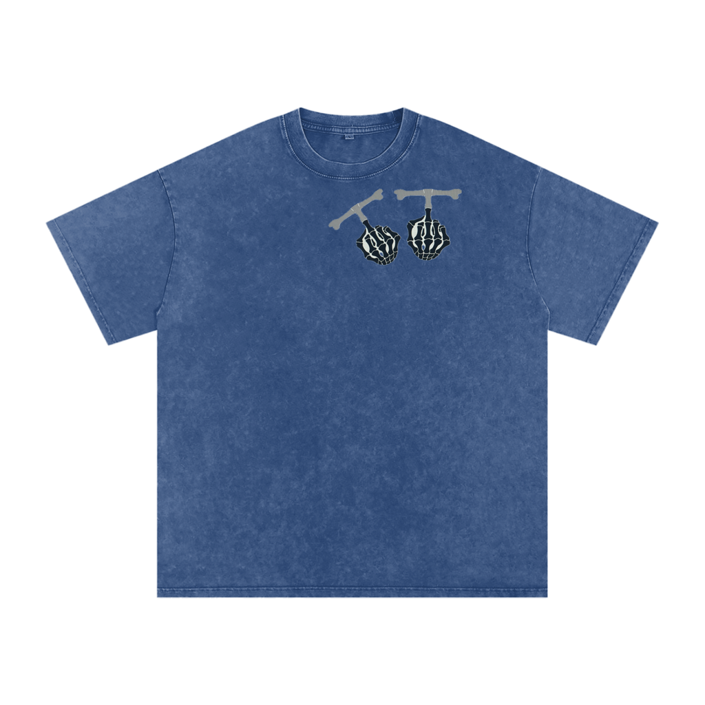 Snow Washed Oversized Cotton T-Shirt
