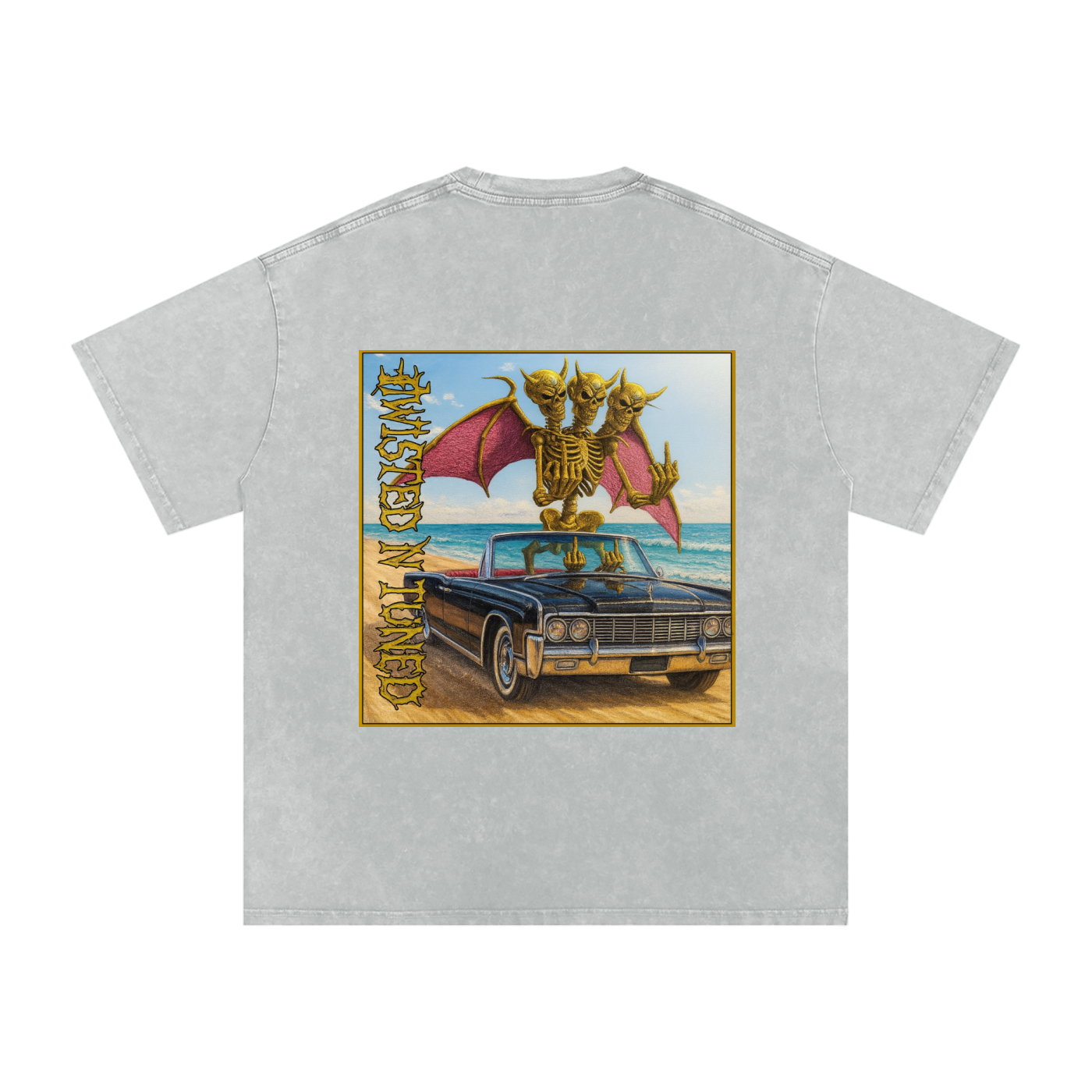 Snow Washed Oversized Cotton T-Shirt