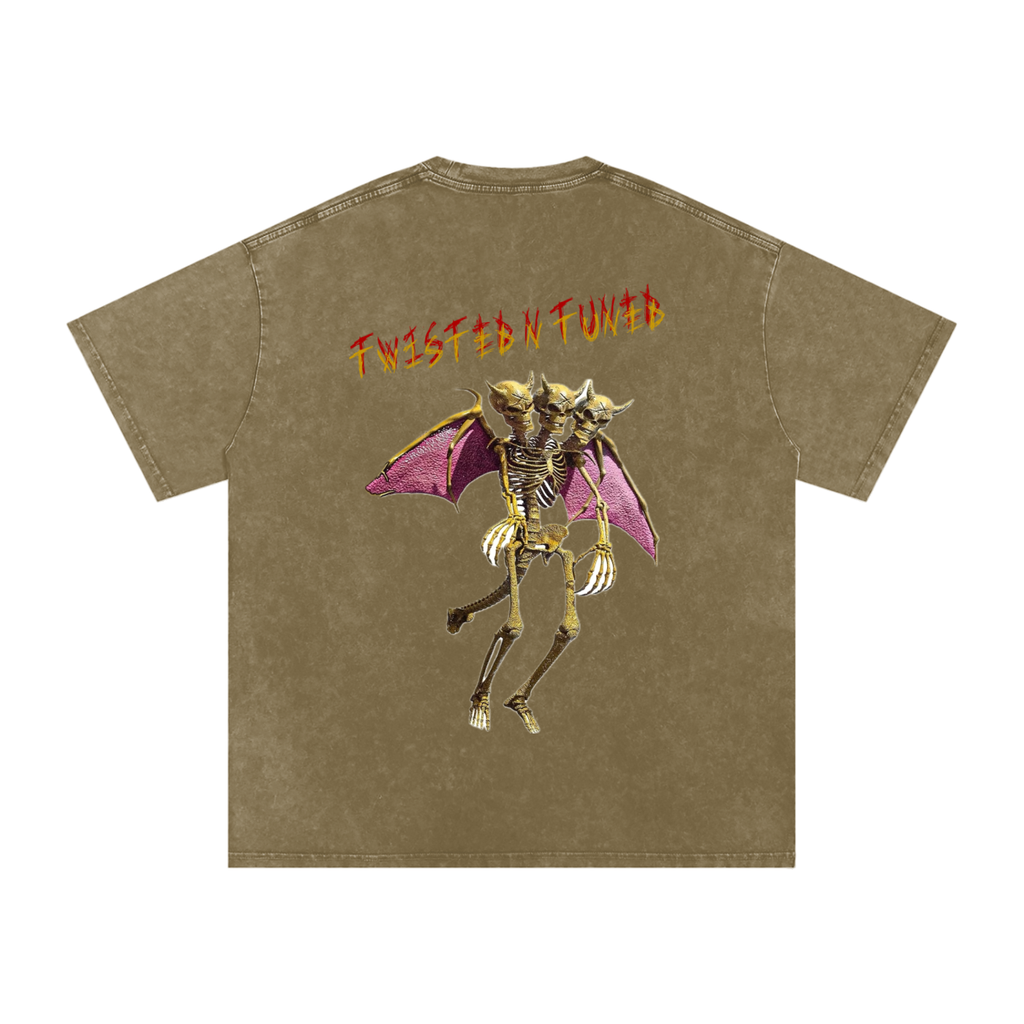 Snow Washed Oversized Cotton T-Shirt