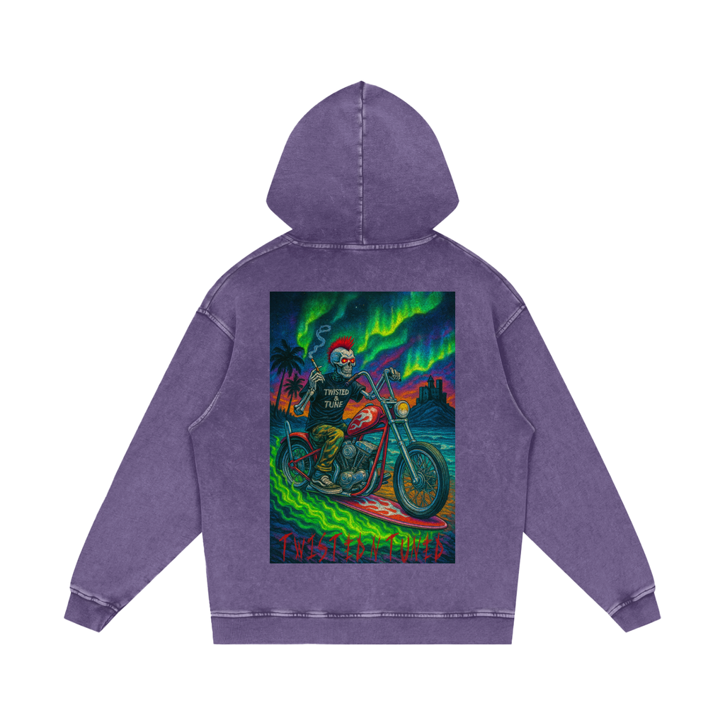 Snow Washed Loose Cotton Hoodie