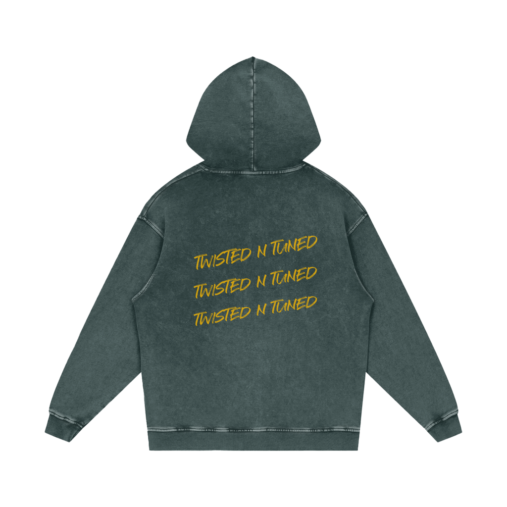 Snow Washed Loose Cotton Hoodie