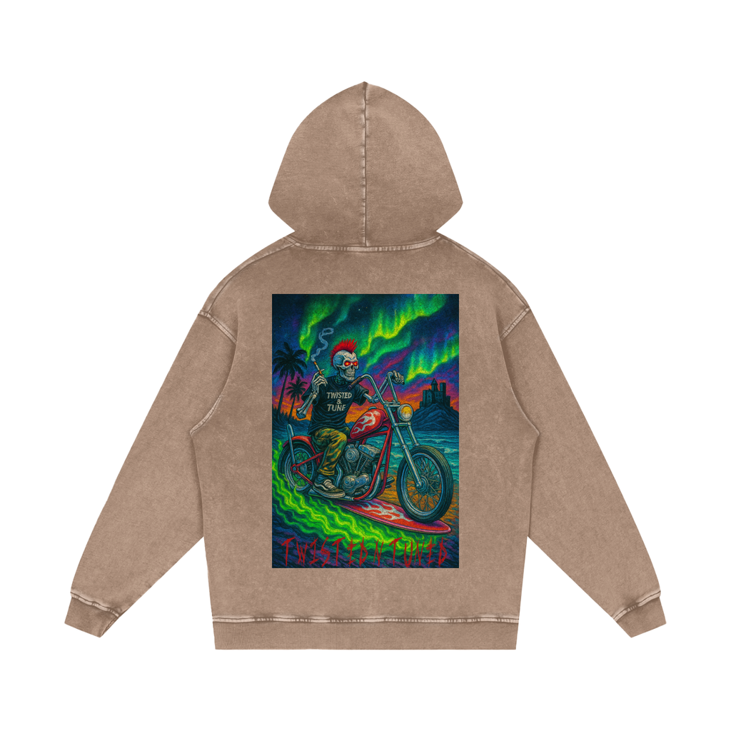 Snow Washed Loose Cotton Hoodie