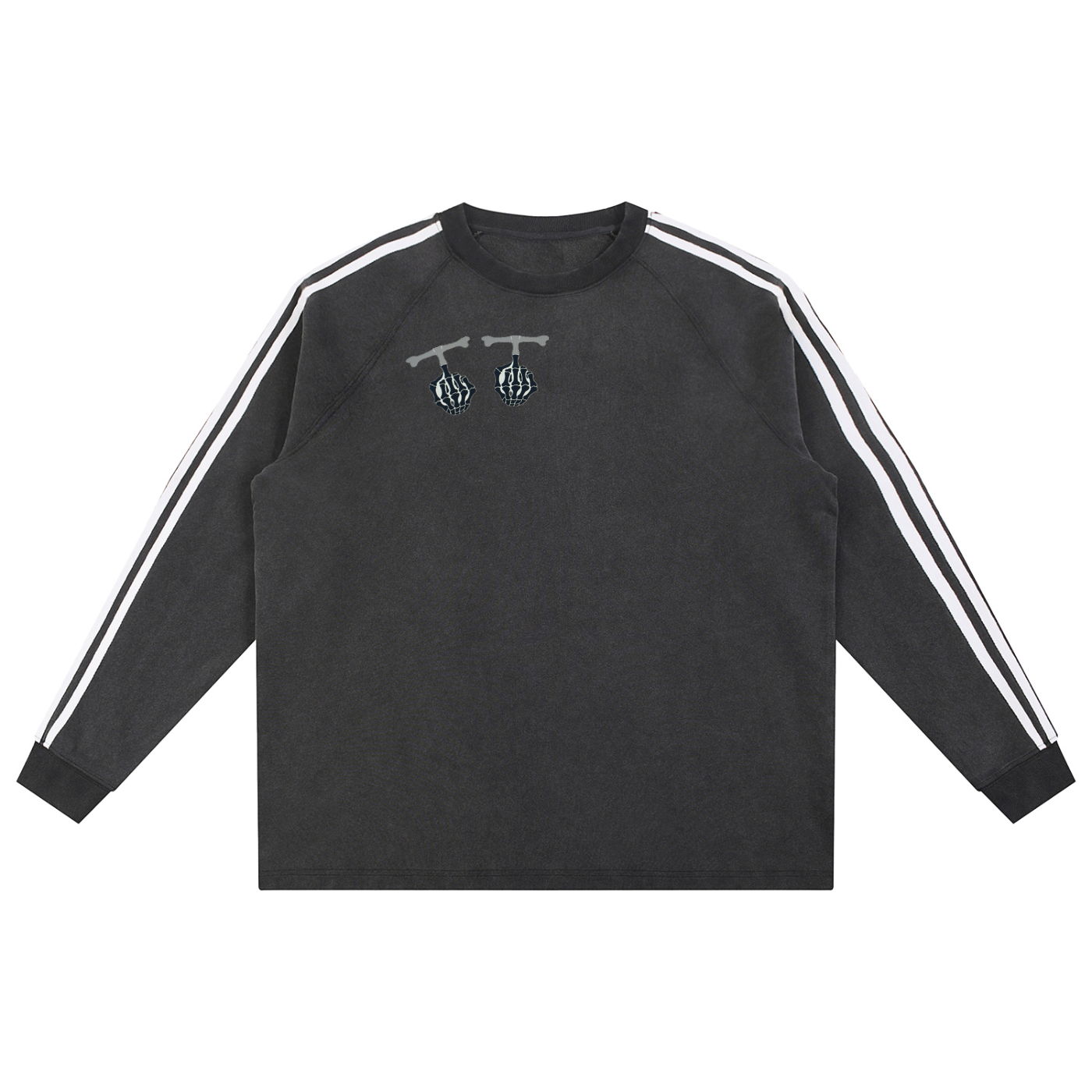 Snow Washed Contrast Tape Sweatshirt