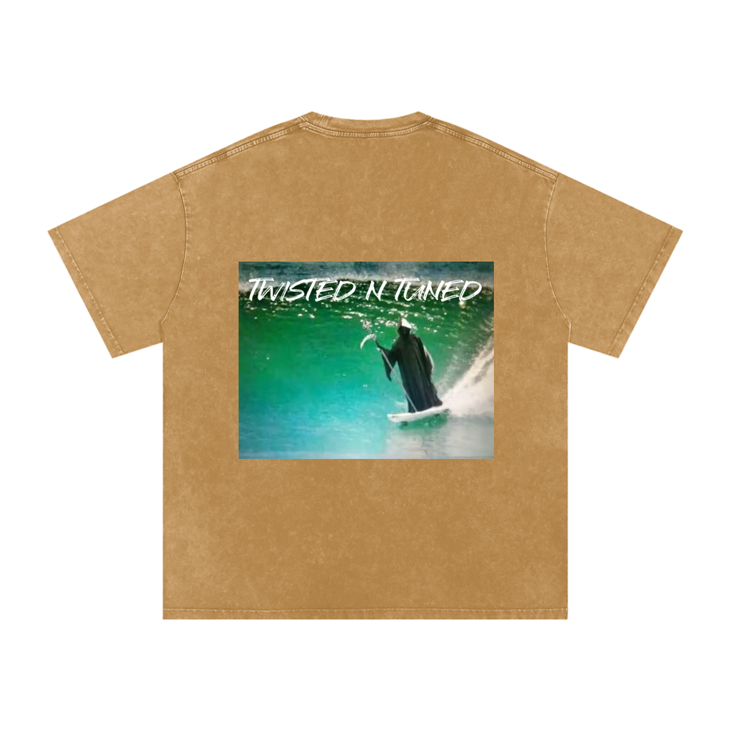 Snow Washed Oversized Cotton T-Shirt