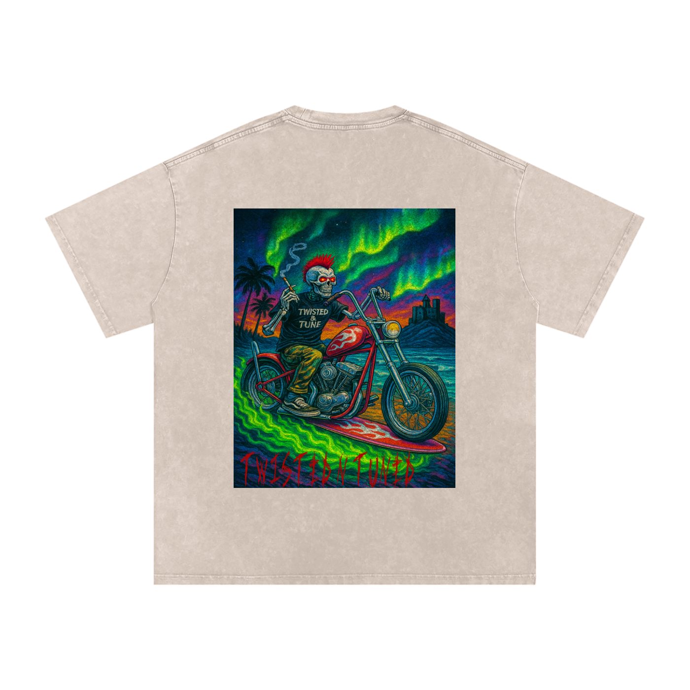 Snow Washed Oversized Cotton T-Shirt