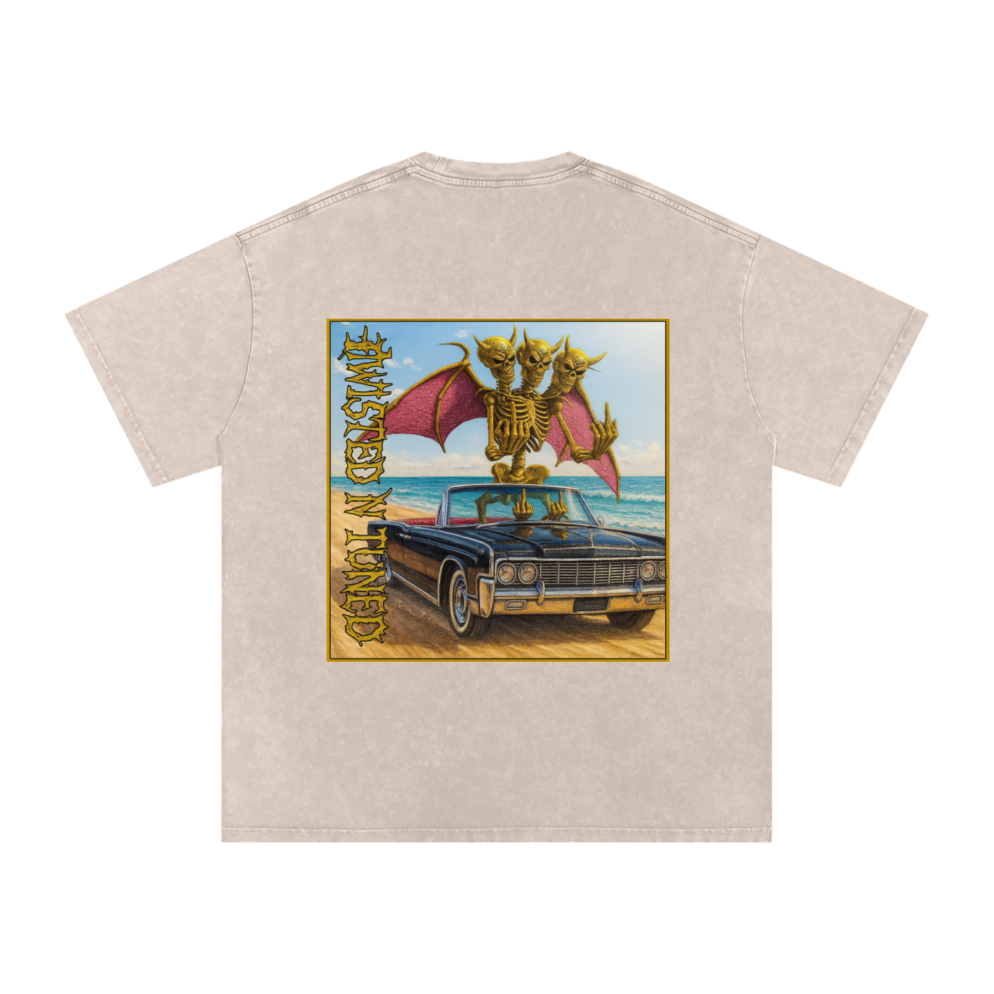 Snow Washed Oversized Cotton T-Shirt