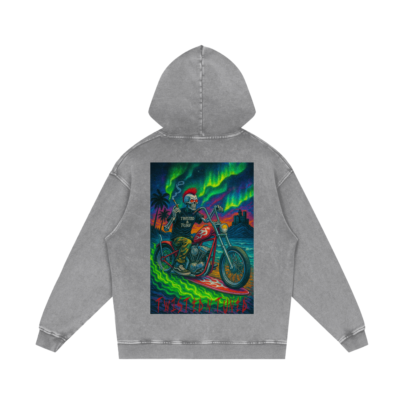 Snow Washed Loose Cotton Hoodie