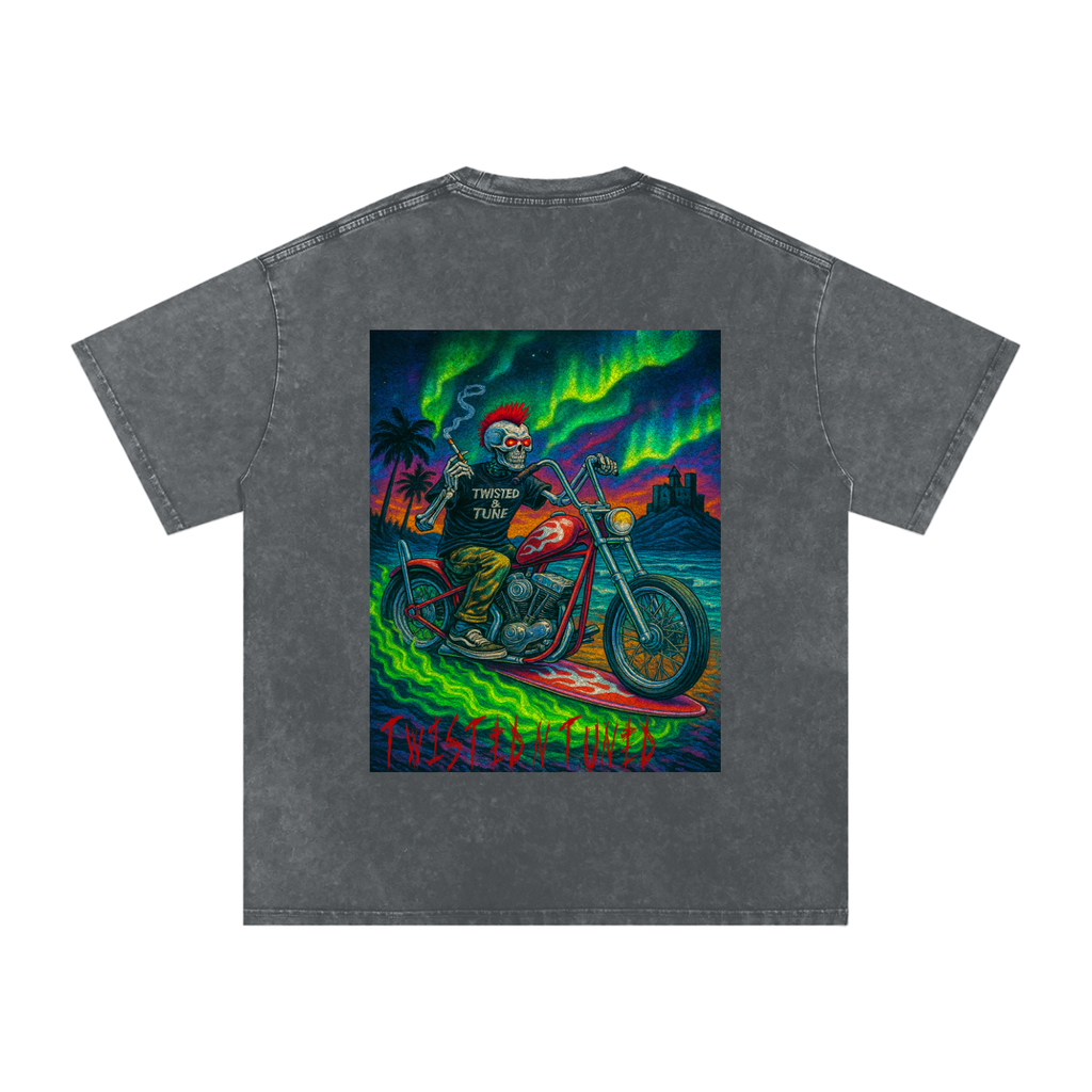Snow Washed Oversized Cotton T-Shirt