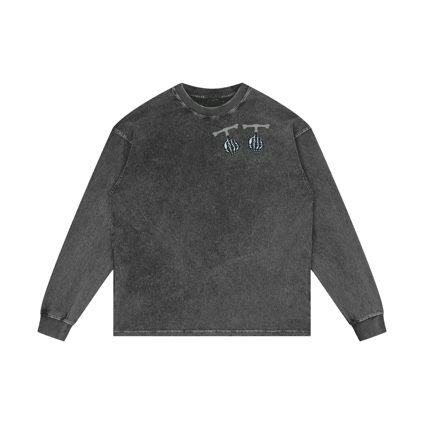 Acid Wash Oversize Long Sleeve T-Shirt