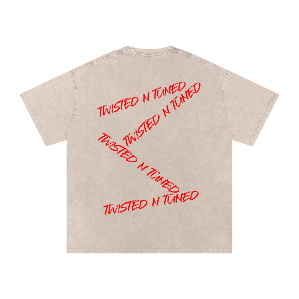 Snow Washed Oversized Cotton T-Shirt