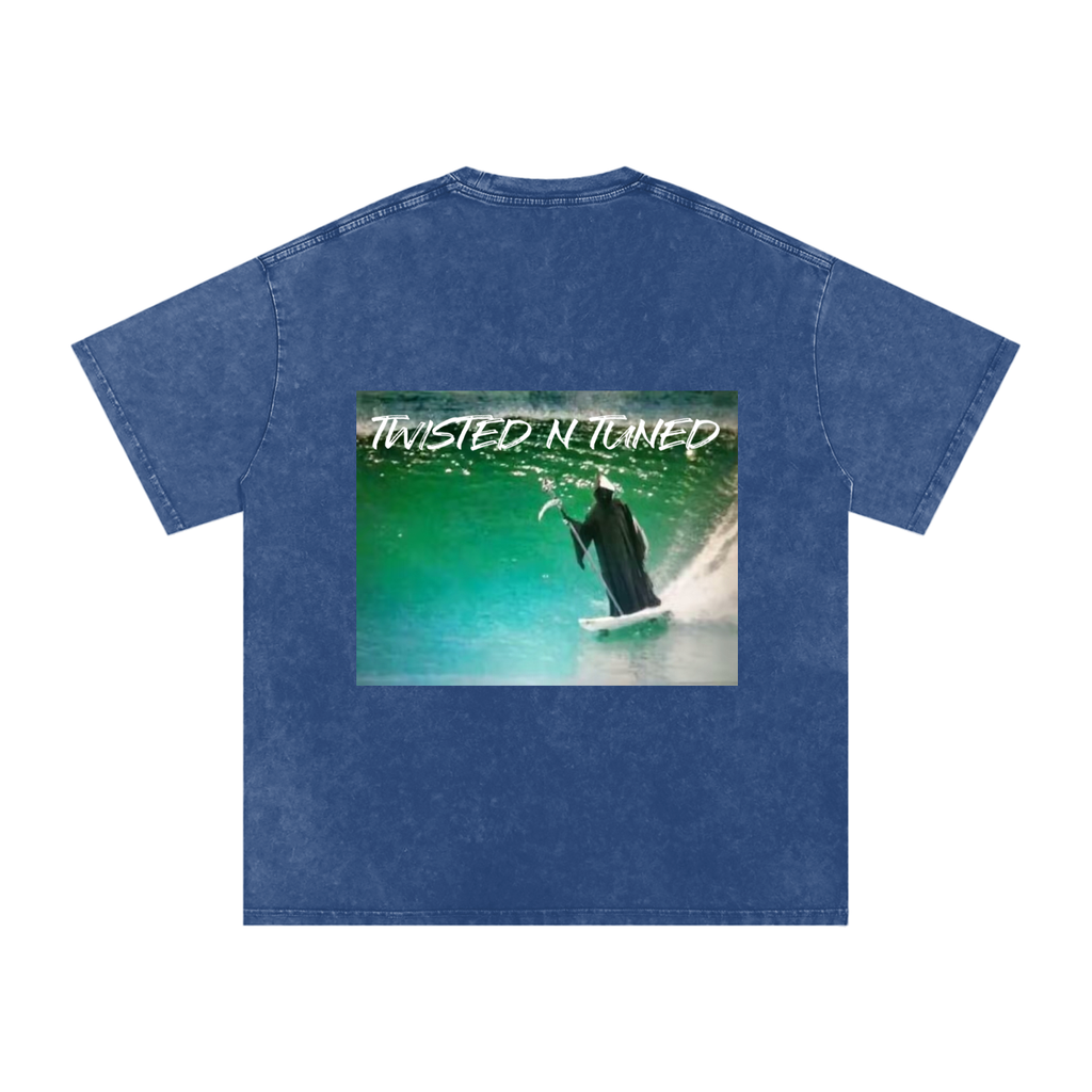 Snow Washed Oversized Cotton T-Shirt