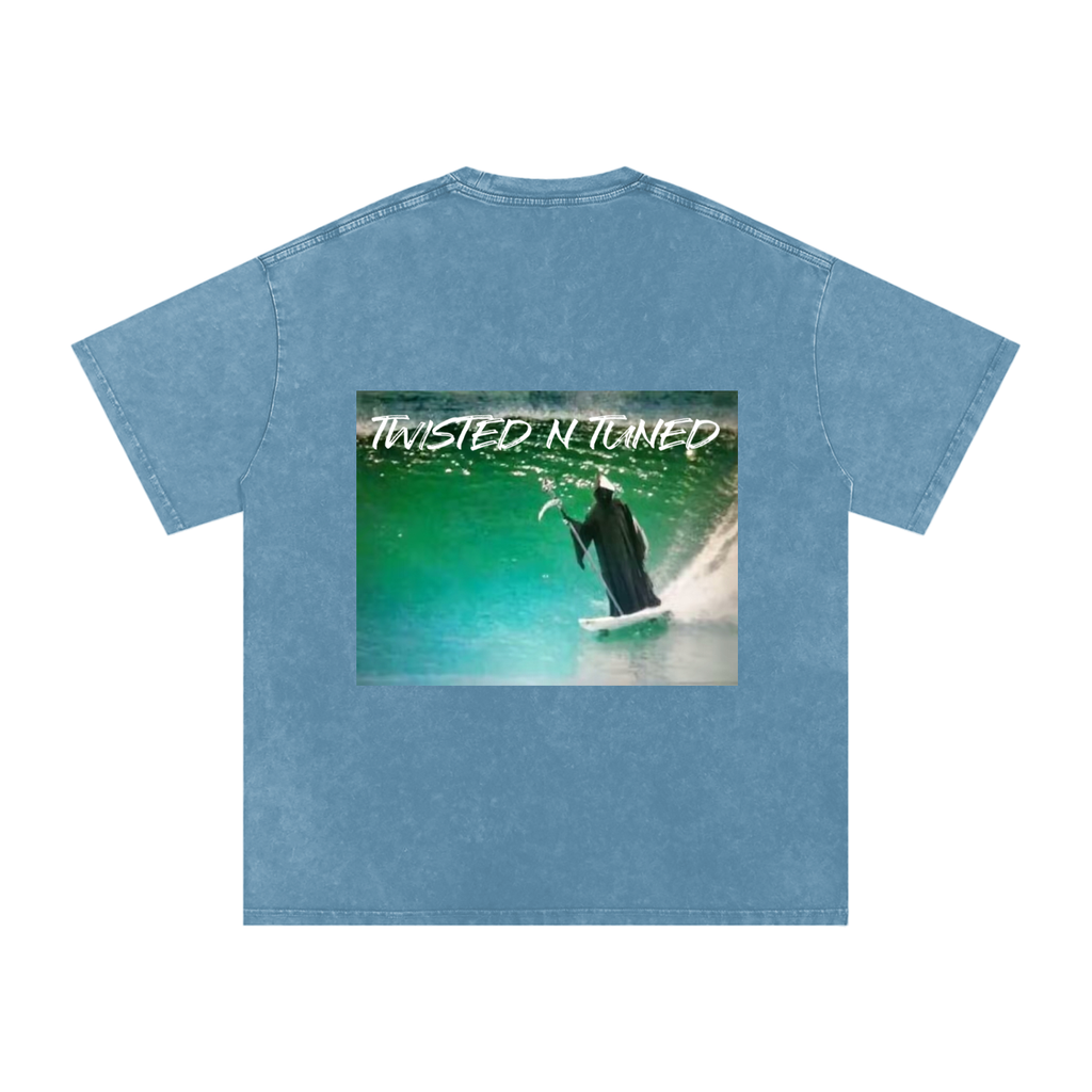 Snow Washed Oversized Cotton T-Shirt