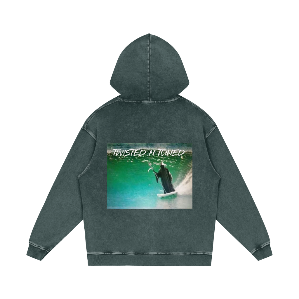 Snow Washed Loose Cotton Hoodie