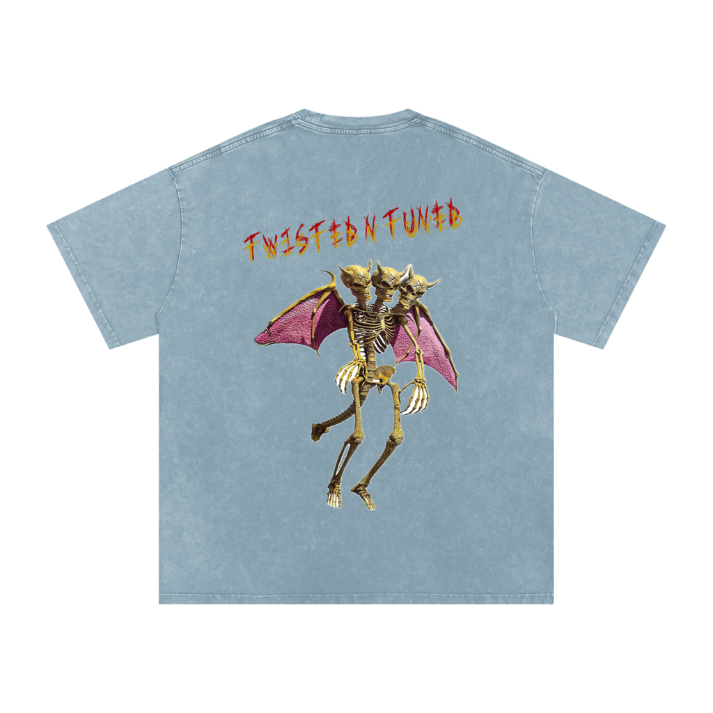 Snow Washed Oversized Cotton T-Shirt