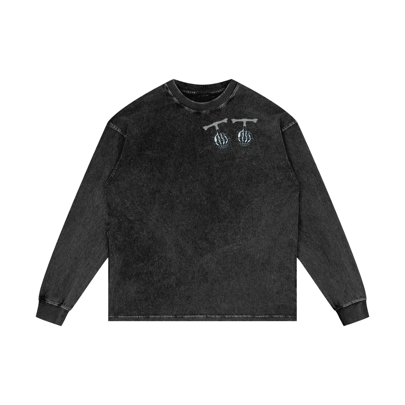 Acid Wash Oversize Long Sleeve T-Shirt