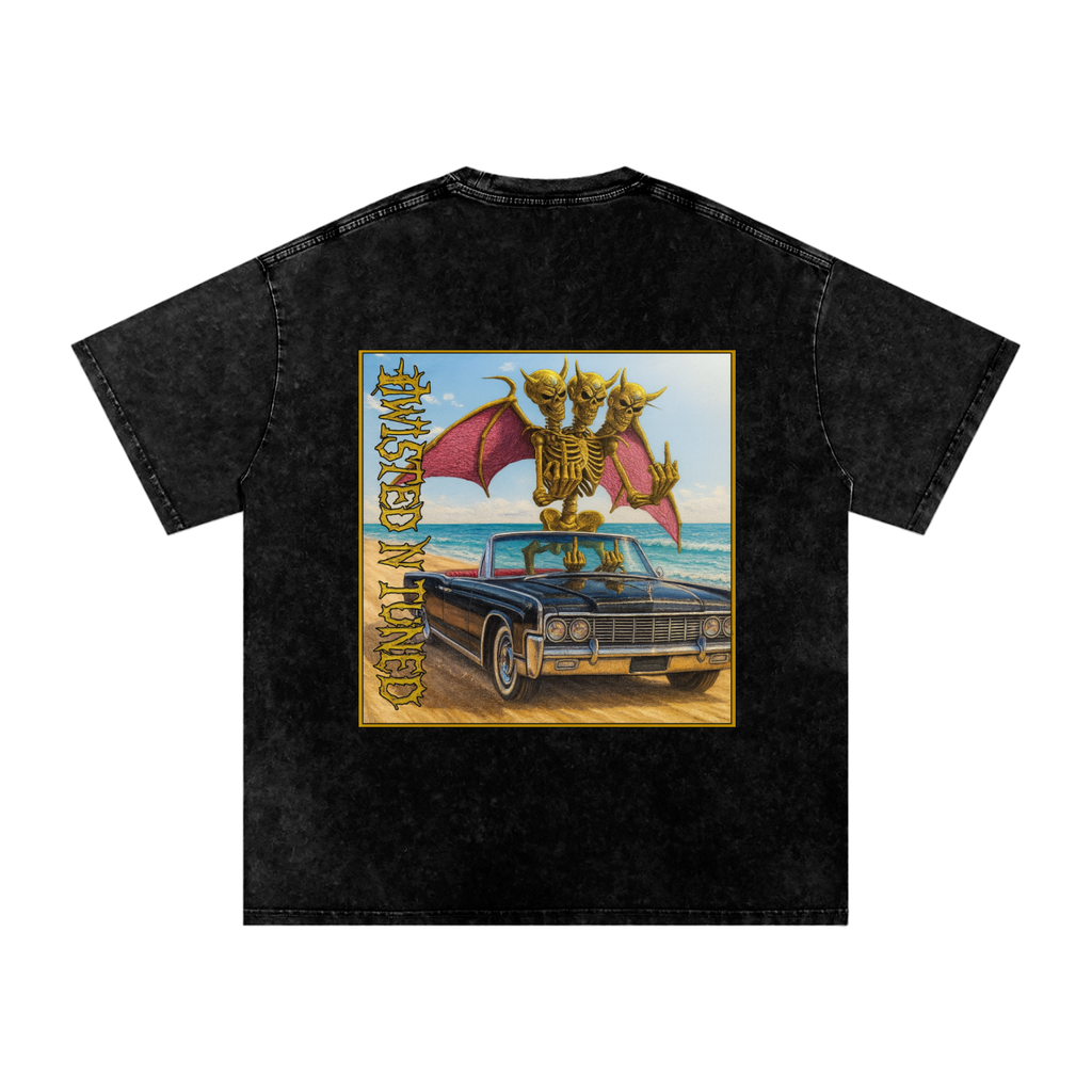 Snow Washed Oversized Cotton T-Shirt