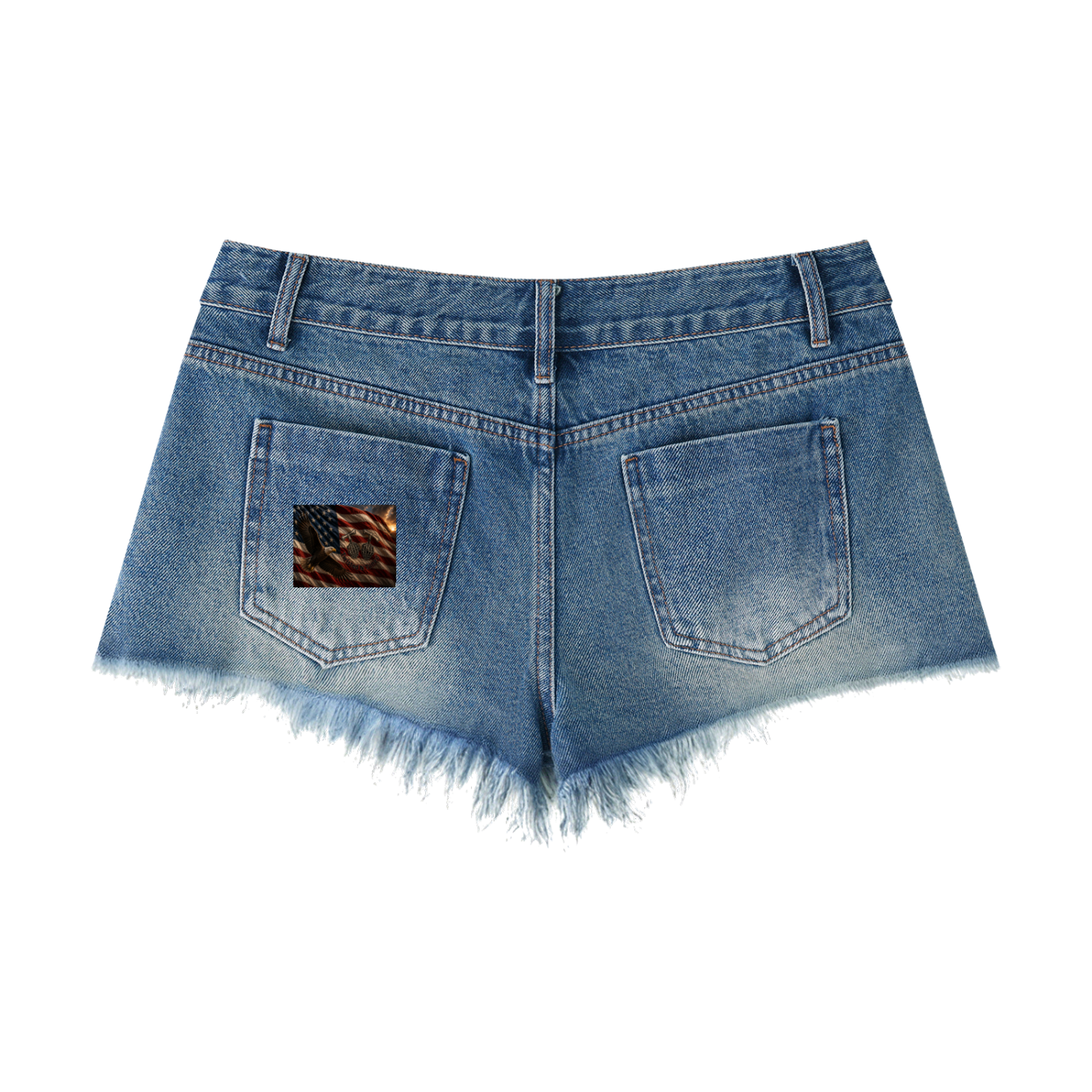 Women's Vintage Wash Raw Hem Denim Shorts