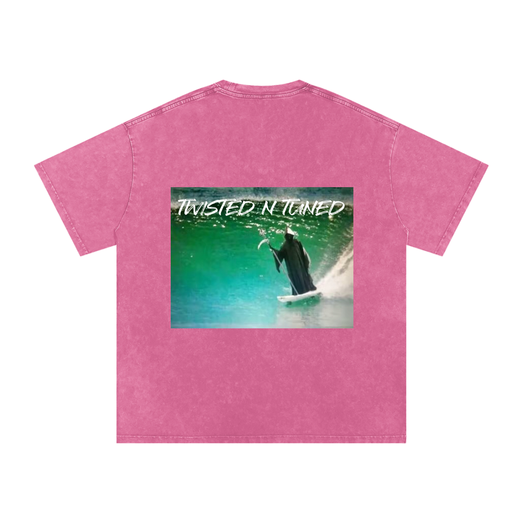 Snow Washed Oversized Cotton T-Shirt