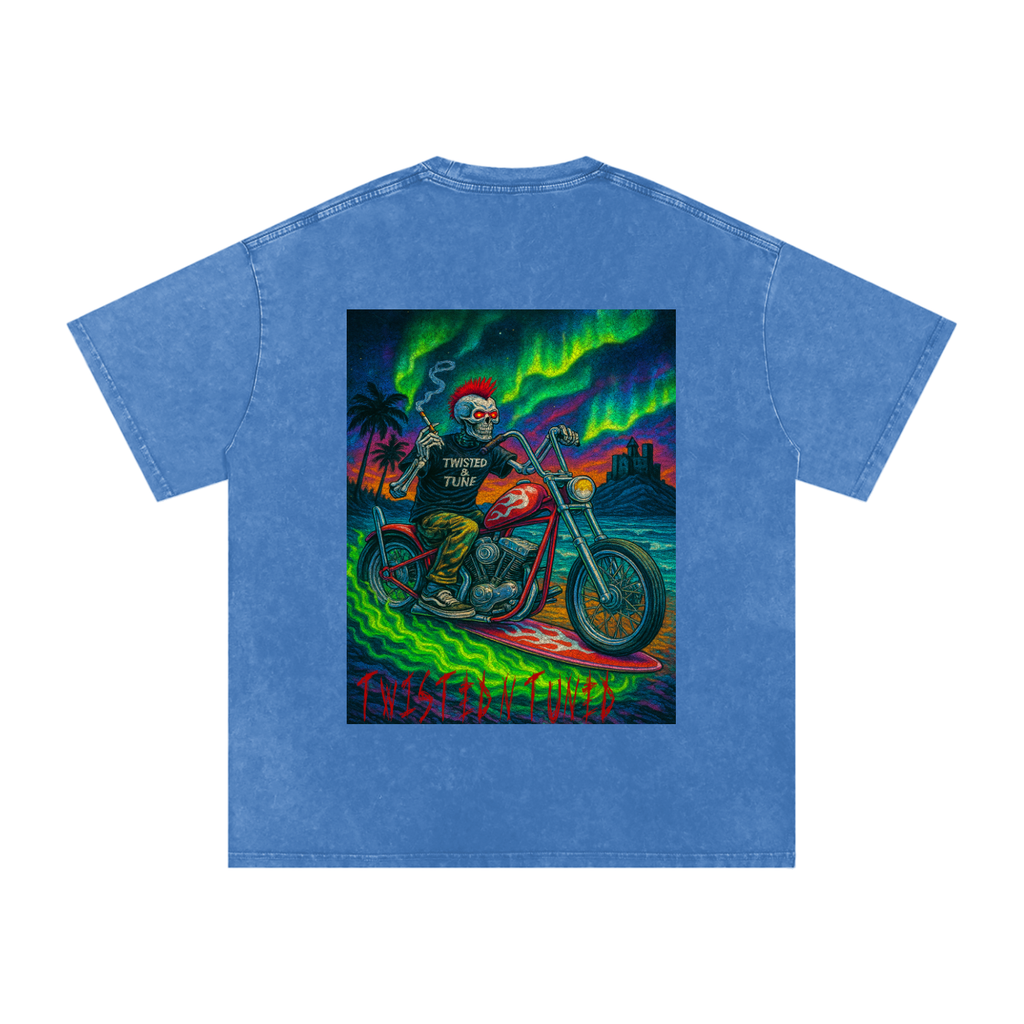 Snow Washed Oversized Cotton T-Shirt