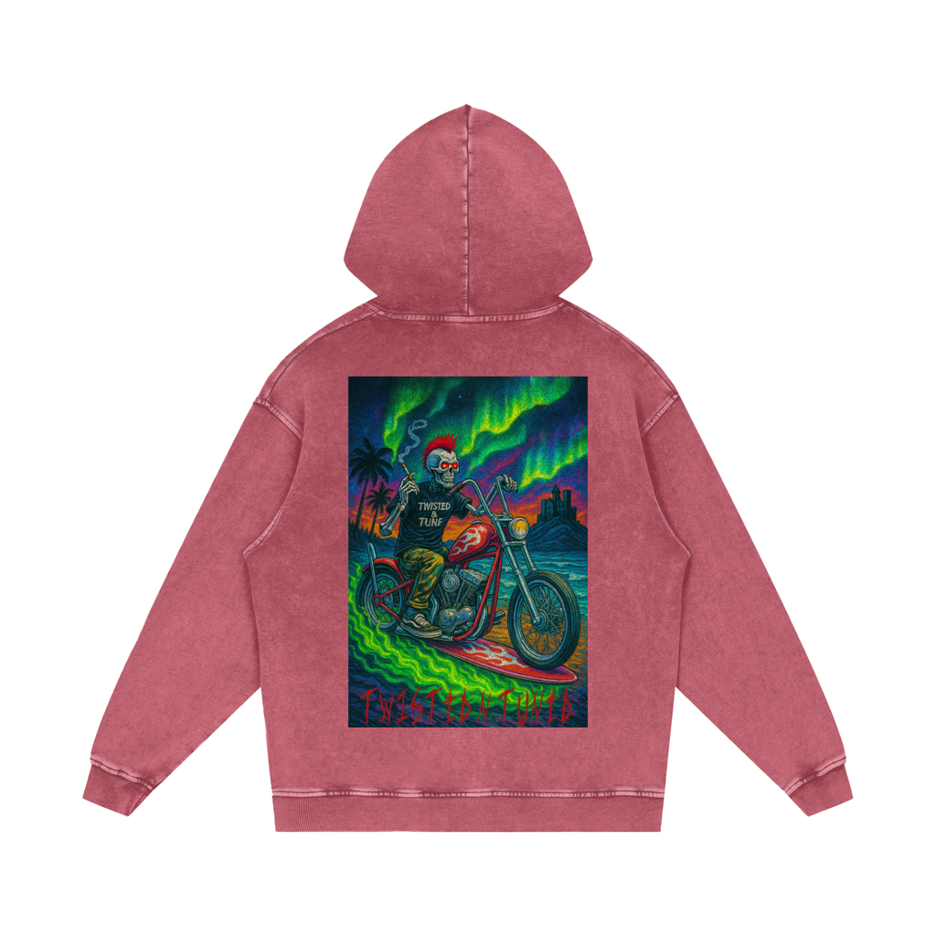 Snow Washed Loose Cotton Hoodie