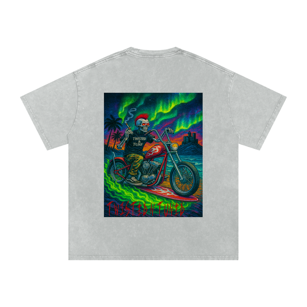 Snow Washed Oversized Cotton T-Shirt