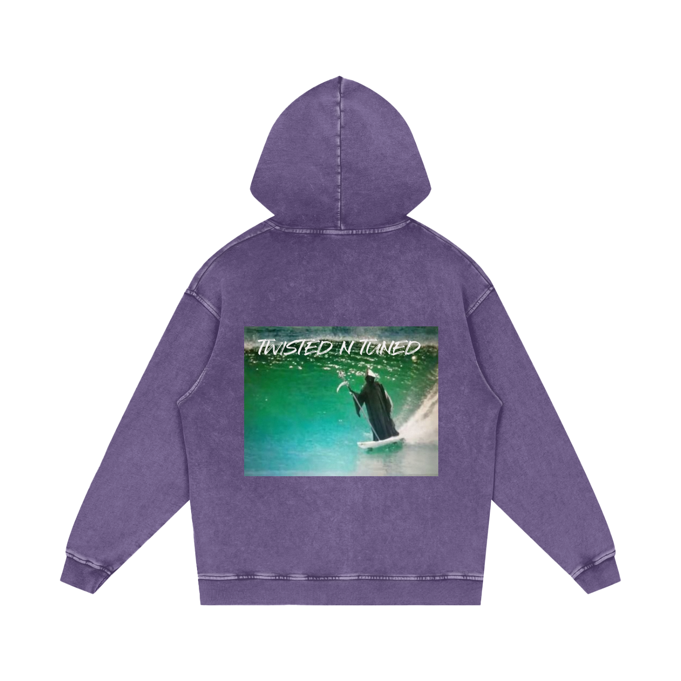 Snow Washed Loose Cotton Hoodie