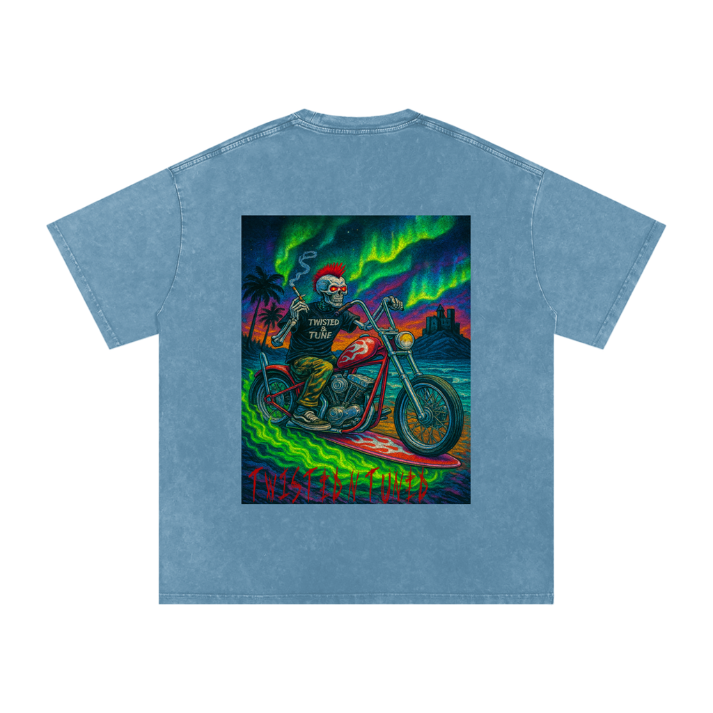 Snow Washed Oversized Cotton T-Shirt