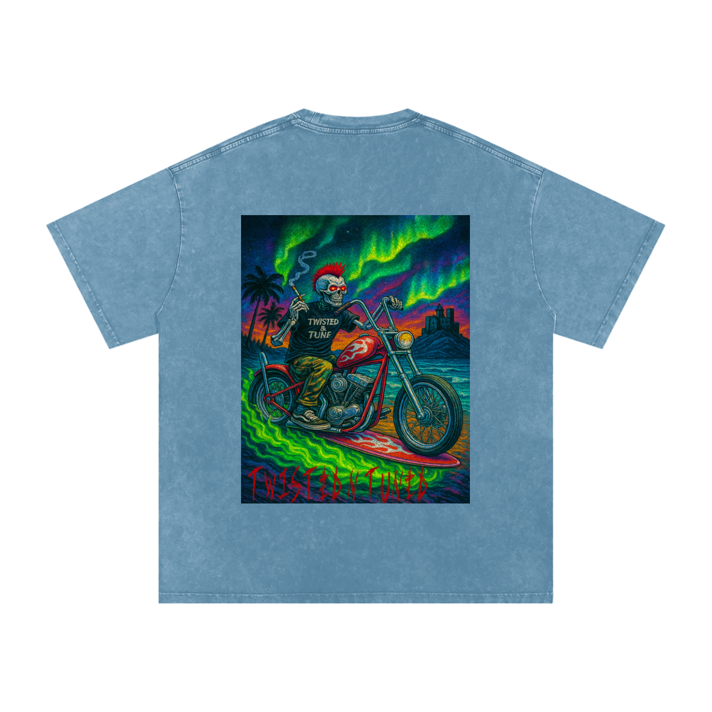 Snow Washed Oversized Cotton T-Shirt