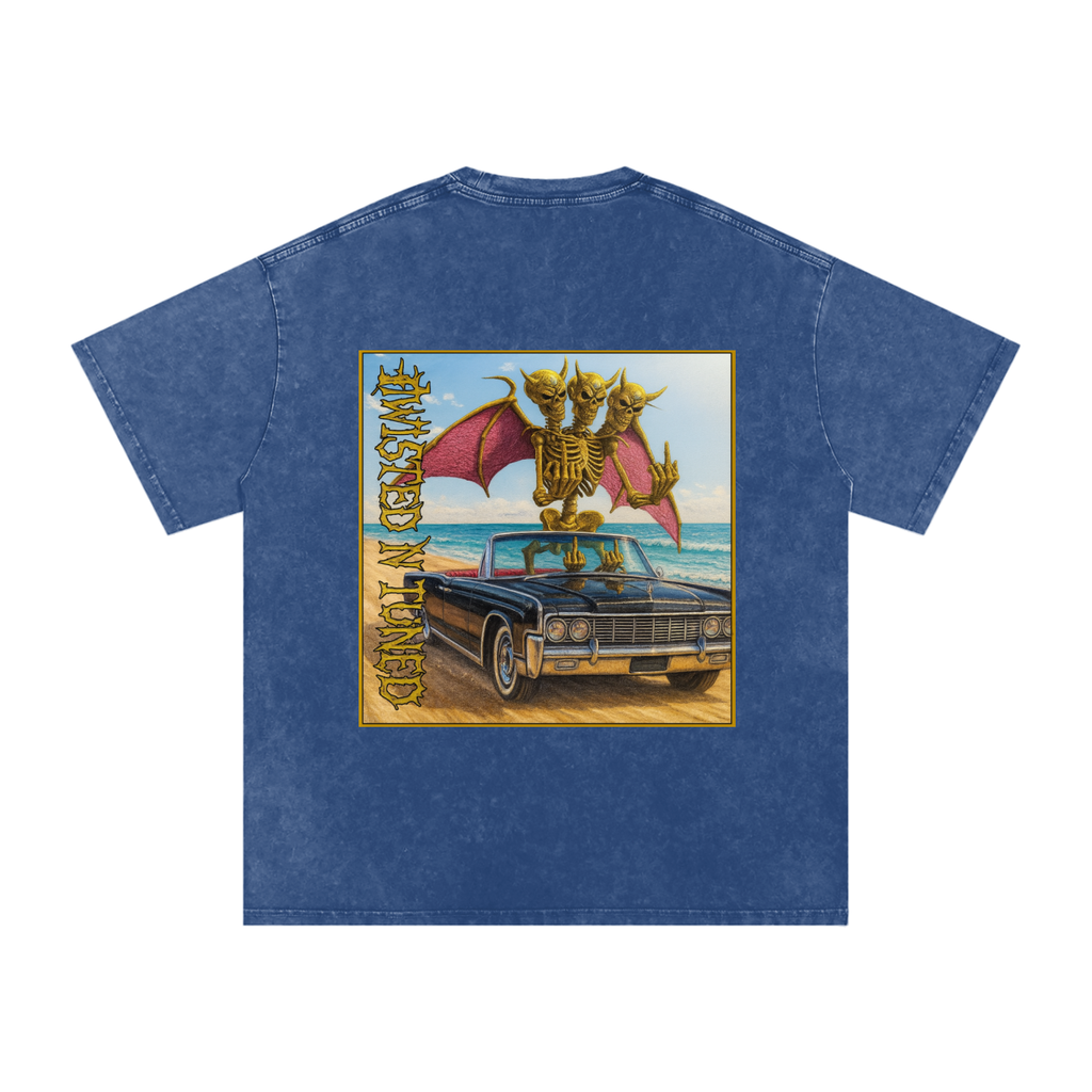 Snow Washed Oversized Cotton T-Shirt