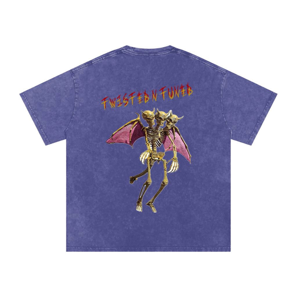 Snow Washed Oversized Cotton T-Shirt