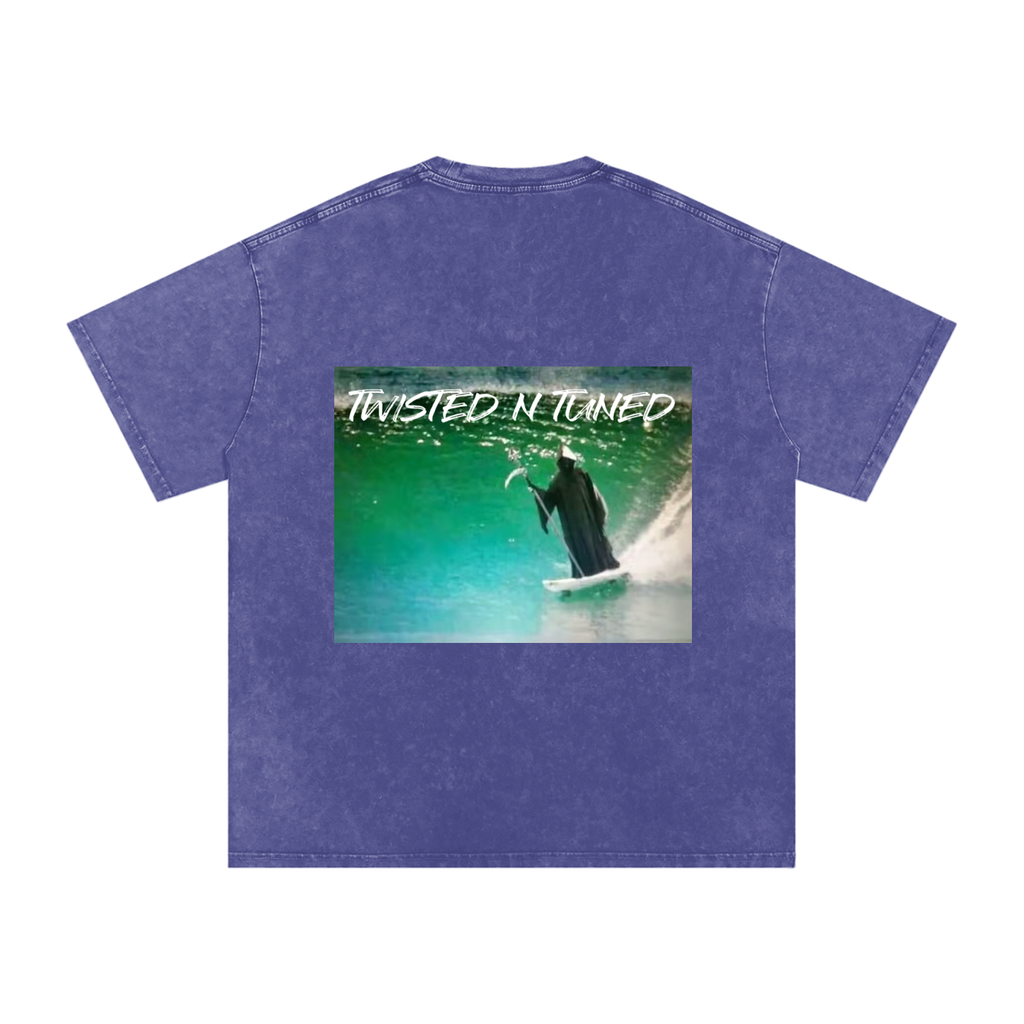 Snow Washed Oversized Cotton T-Shirt