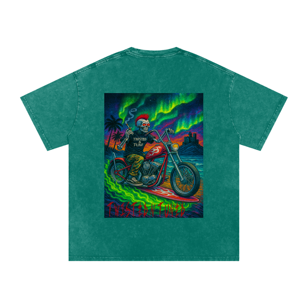 Snow Washed Oversized Cotton T-Shirt