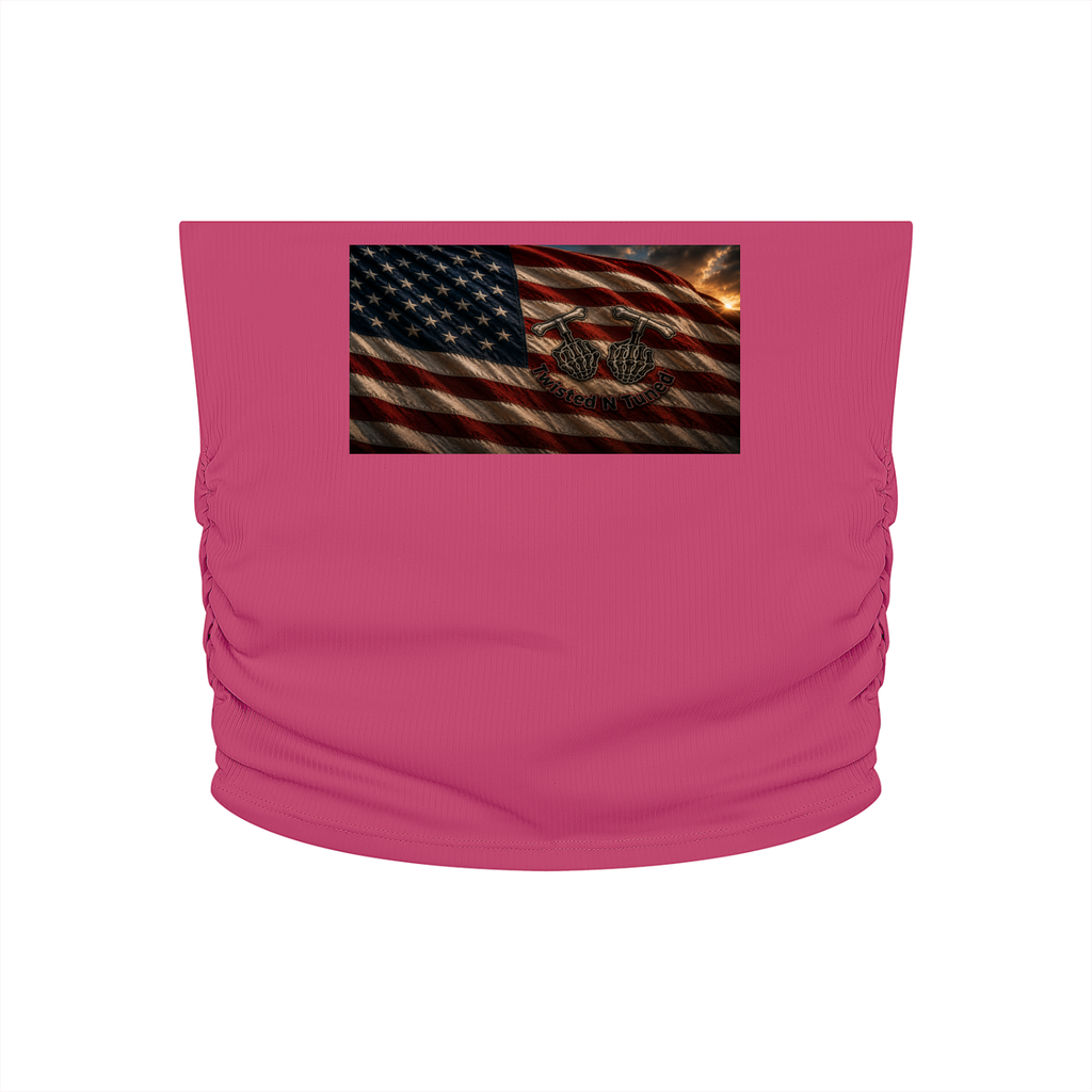 Women’s Ruched Cropped Yoga Tube Top