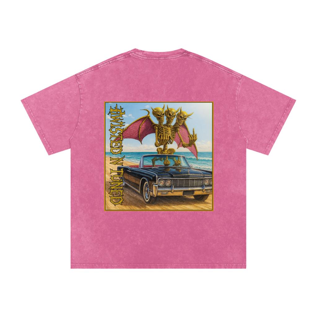 Snow Washed Oversized Cotton T-Shirt