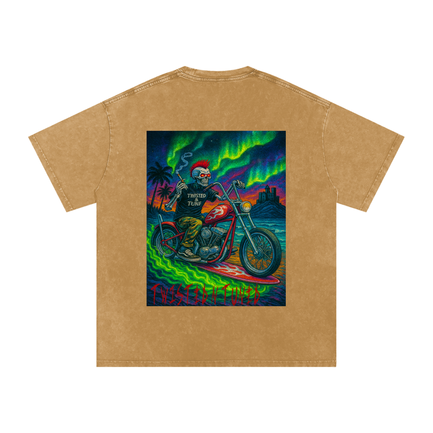 Snow Washed Oversized Cotton T-Shirt