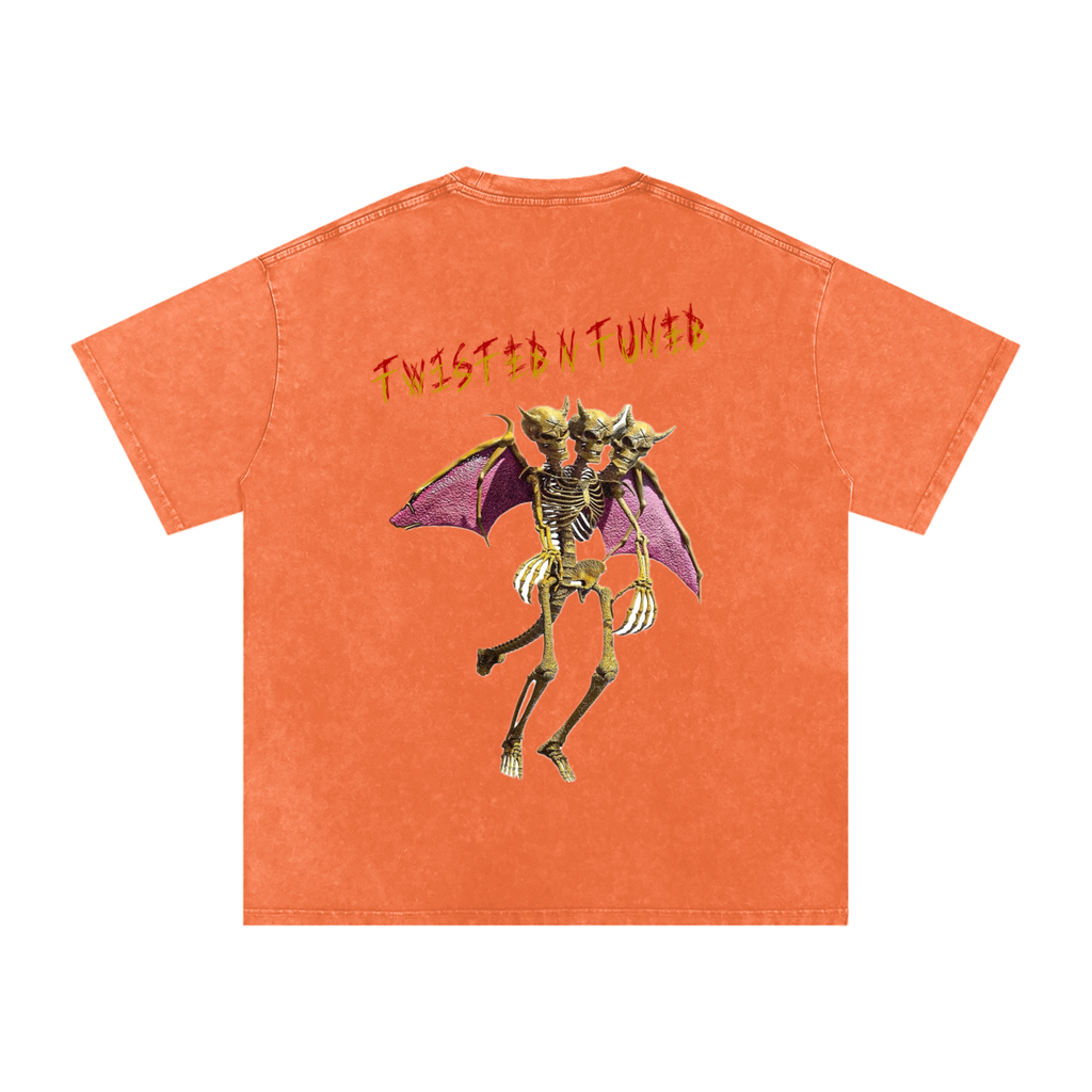 Snow Washed Oversized Cotton T-Shirt