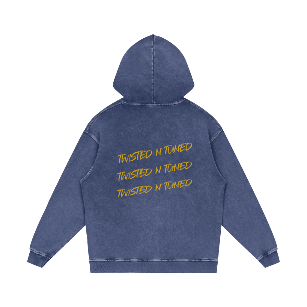 Snow Washed Loose Cotton Hoodie
